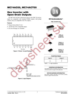 MC74AC05MELG datasheet  